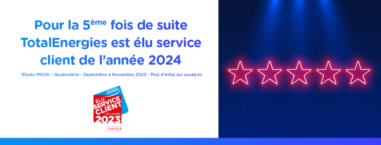 TotalEnergies Marketing Tunisie remporte l&rsquo;élection du service client de l&rsquo;année 2024