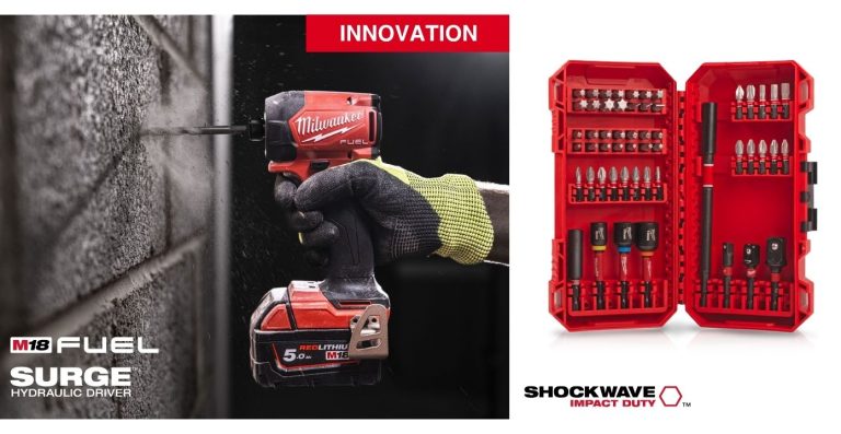 MILWAUKEE® allie sécurité et performance avec sa nouvelle visseuse à chocs hydraulique M18 FUEL™ SURGE™ et la 4ème génération d’embouts SHOCKWAVE™