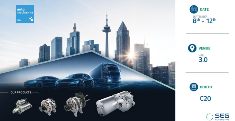 SEG Automotive présente le portefeuille du marché secondaire à l&rsquo;Automechanika de cette année à Francfort